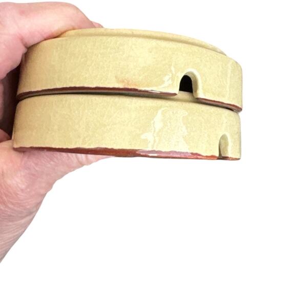 Vintage Mid Century Tan Brigantine Ships Ashtray Set of 2 - Picture 10 of 10